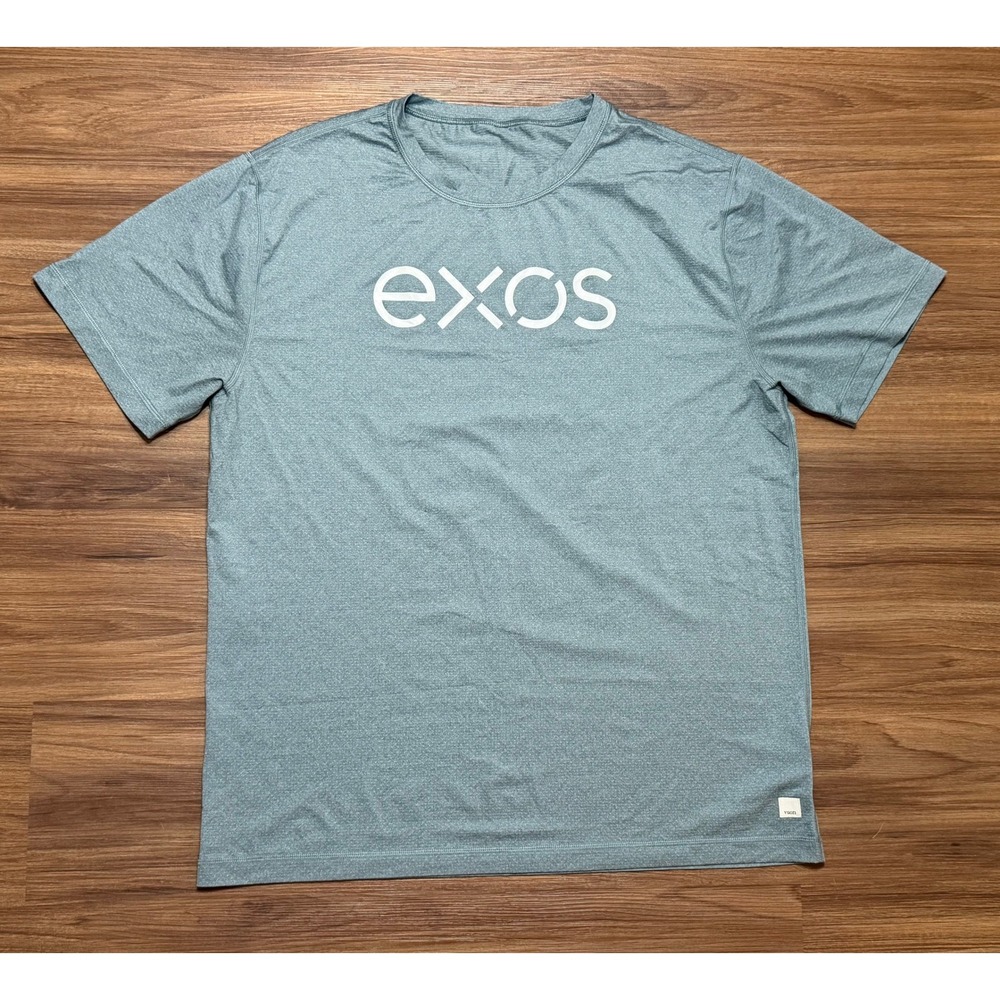 Vuori Mens Tradewind EXOS Gym Performance T-Shirt Gray Blue (V1052) Sz XL